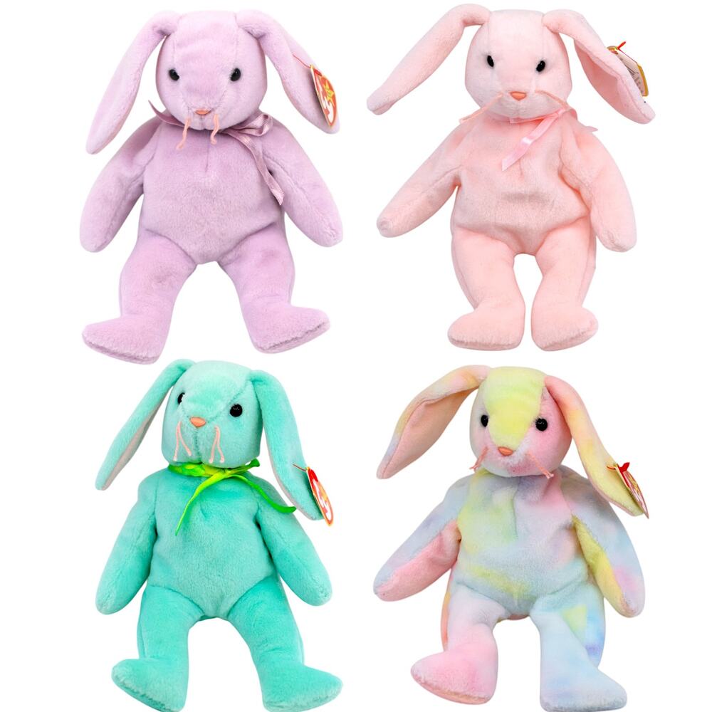 Easter Bunnies Beanie Babies [Set of 4] Hippie, Hippity, Hoppity, Floppity